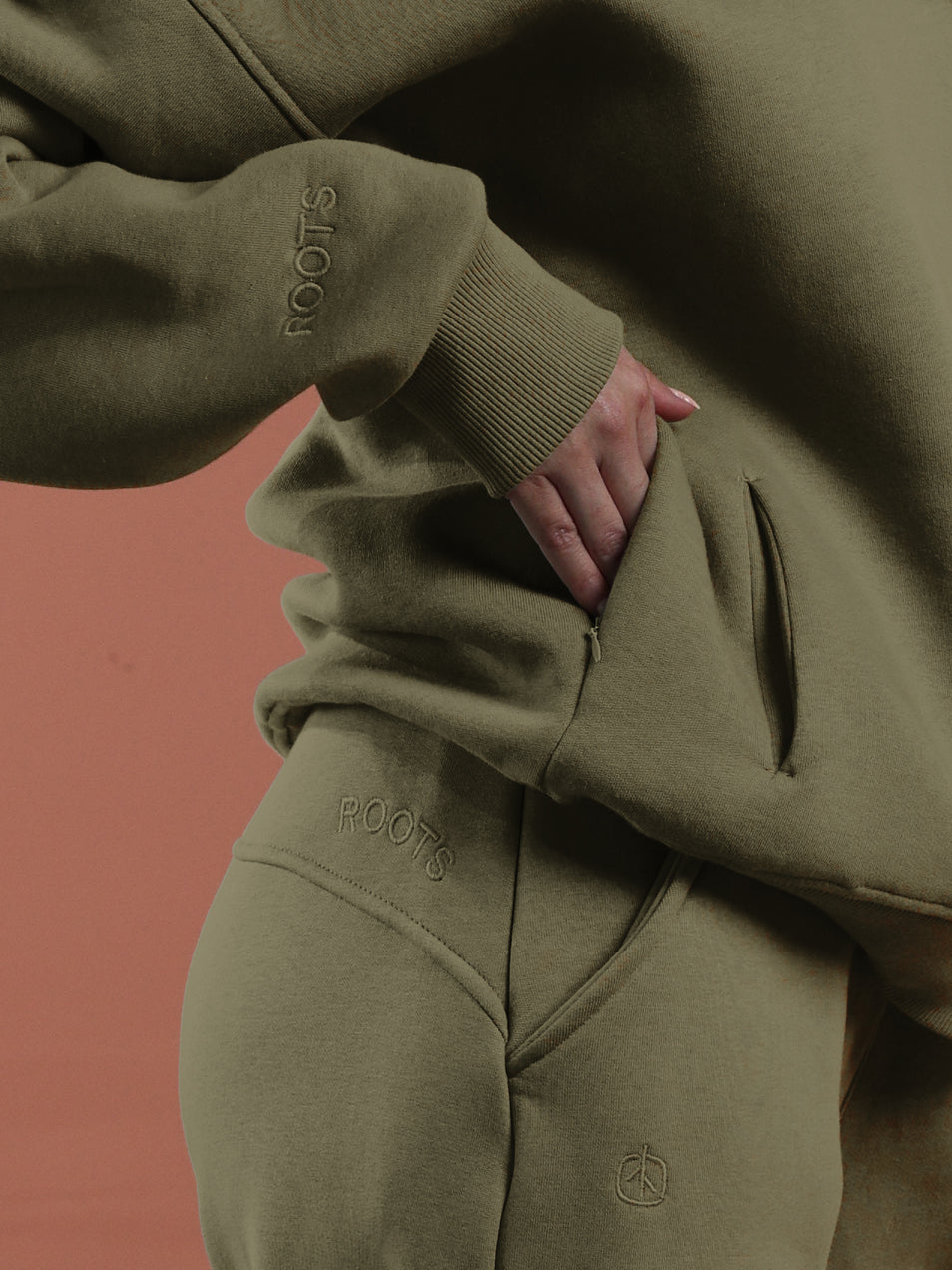 Oversized Hoodie - Women Olive Green