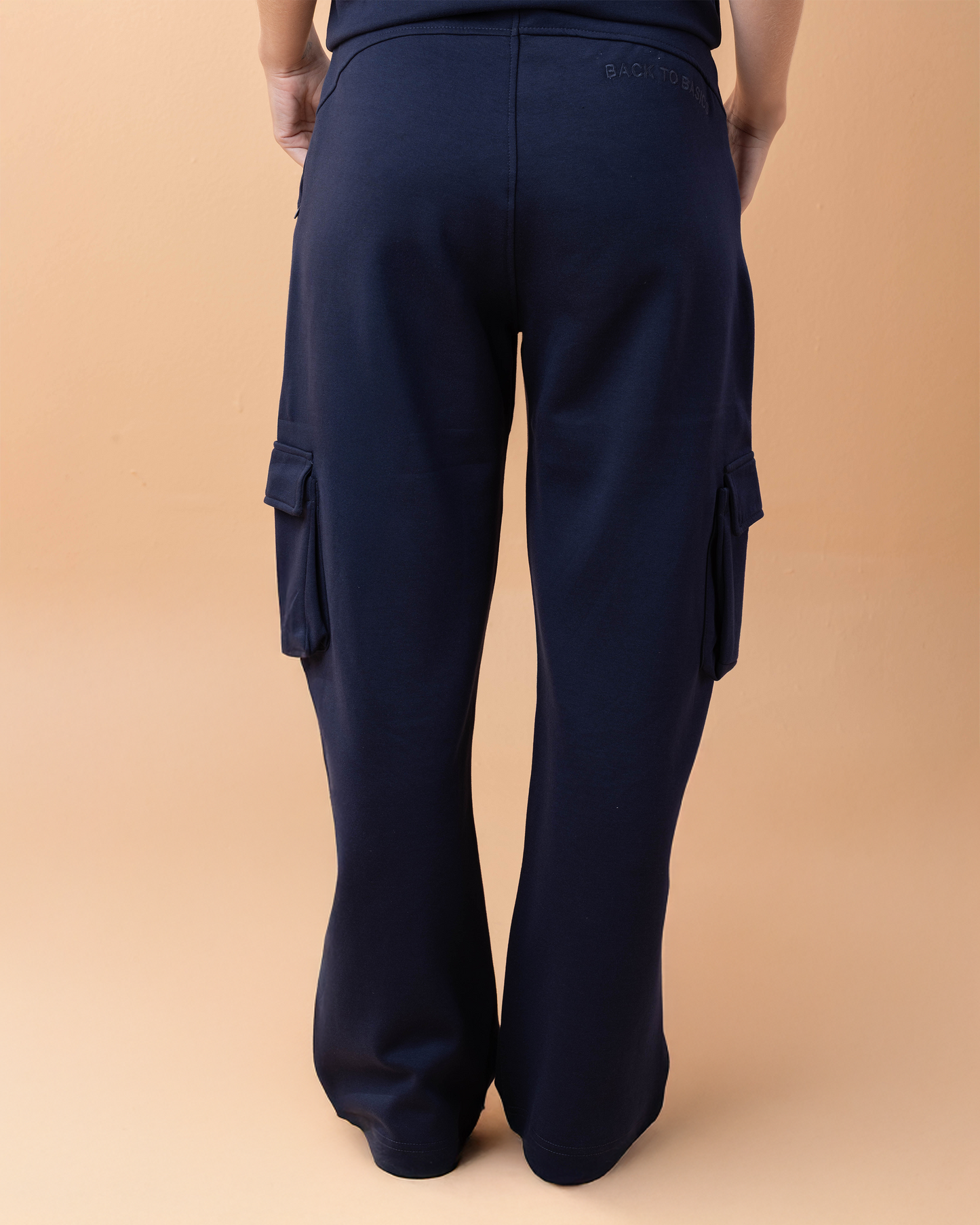 Navy Blue Women Cargo Cut Pant