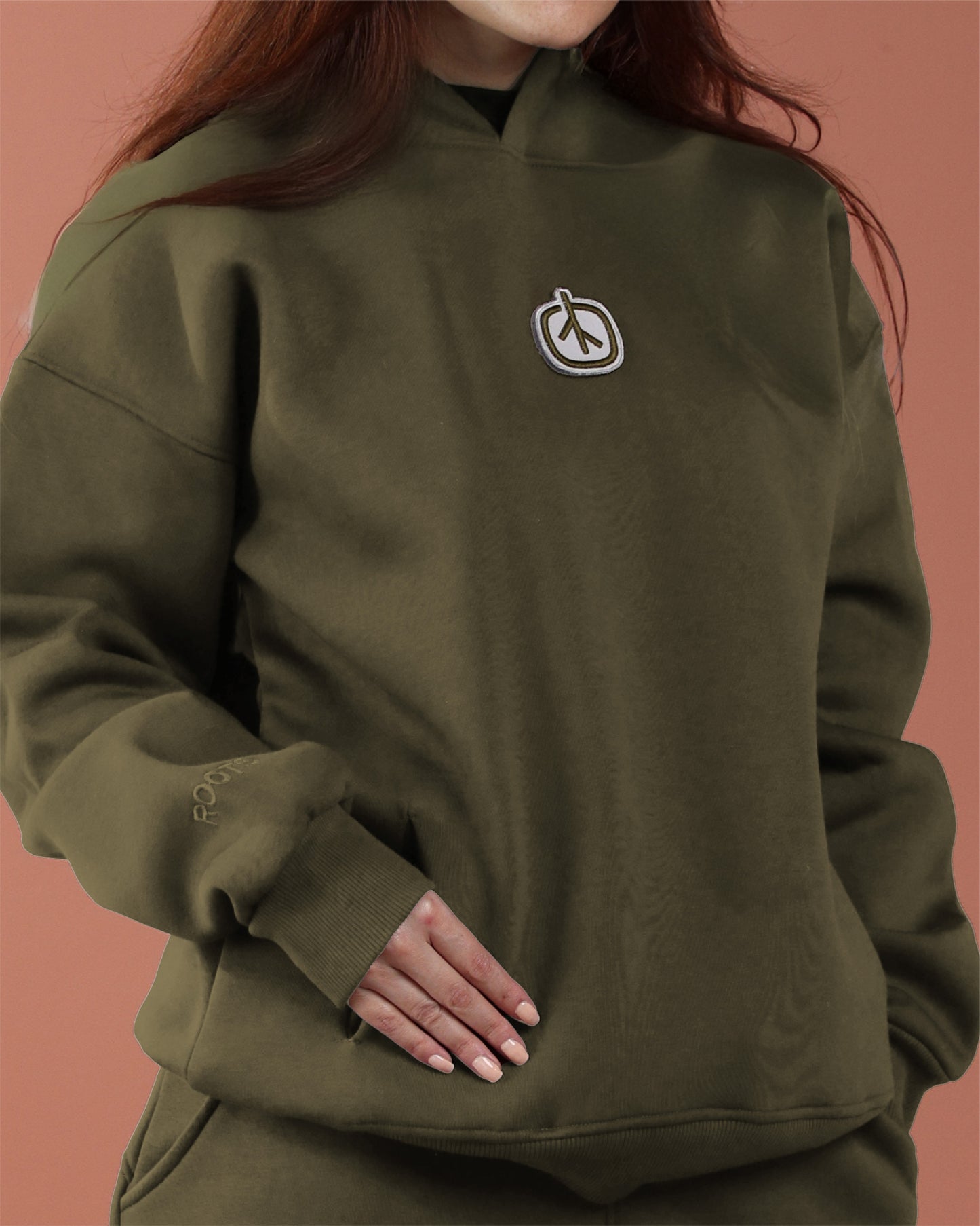Oversized Hoodie - Women Olive Green