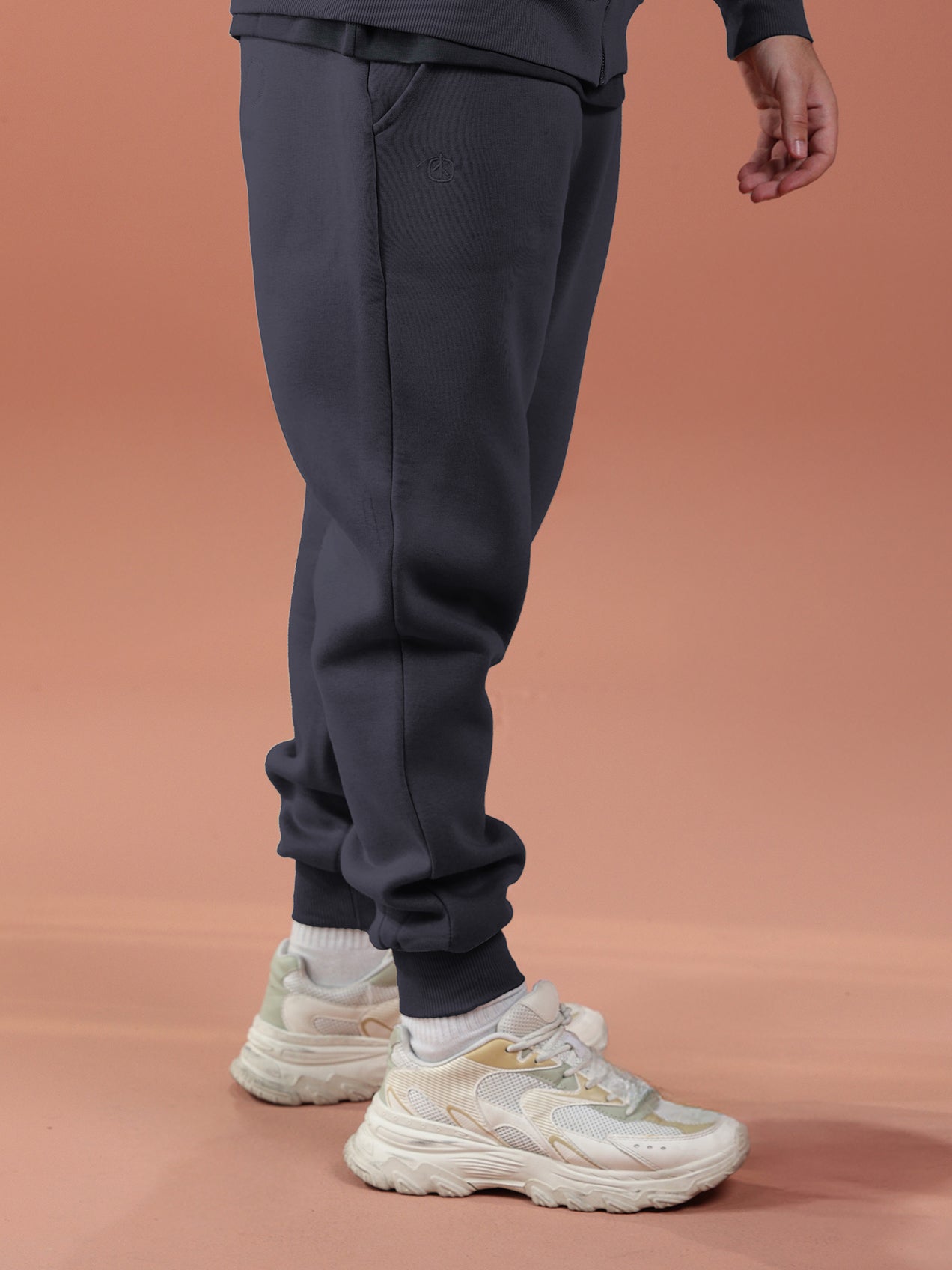 Regular Fit Joggers - Men Metal Grey