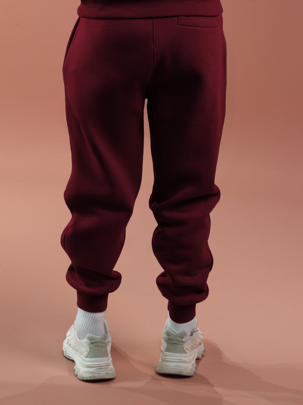 Regular Fit Joggers - Men Burgundy