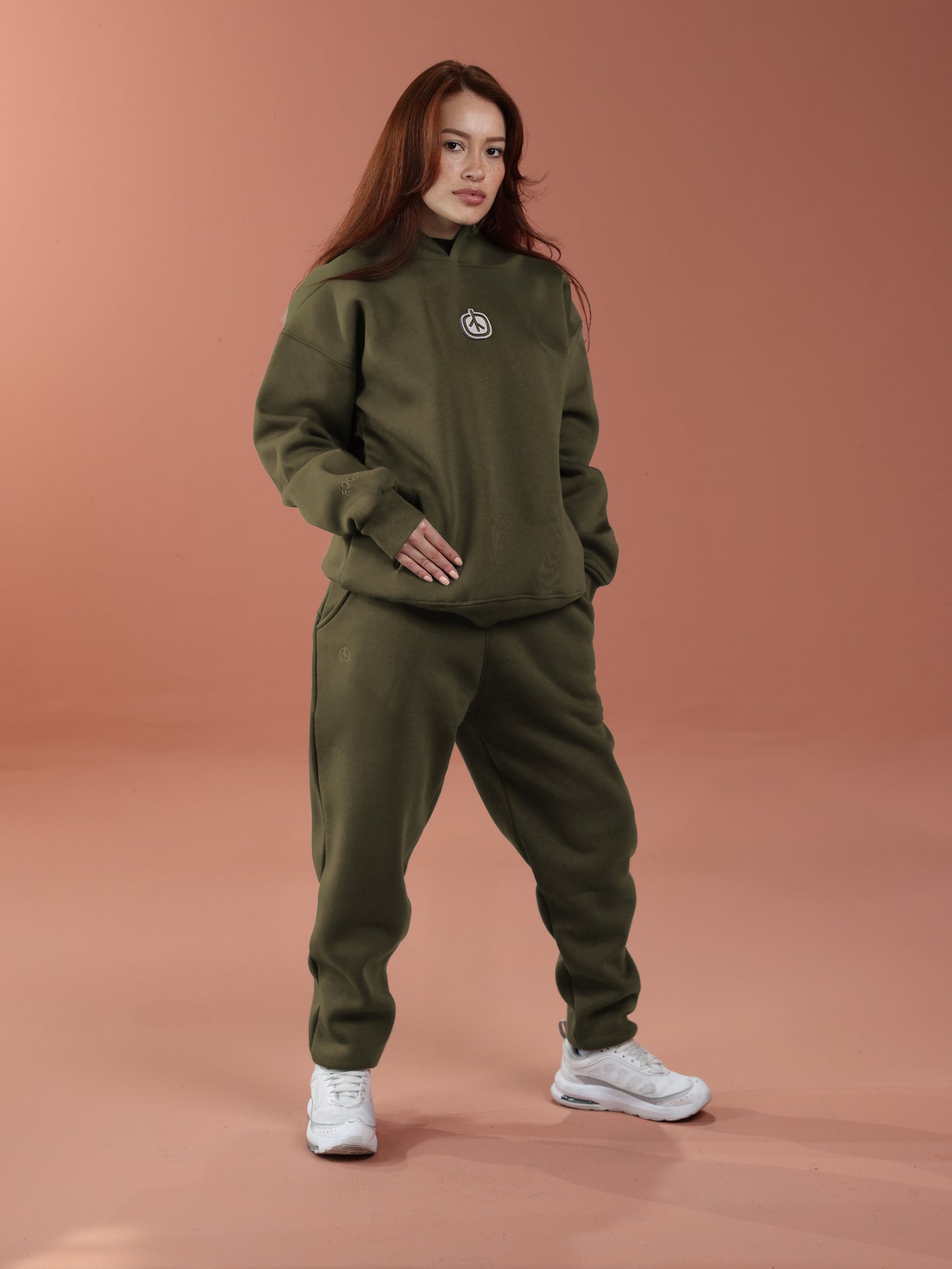 Oversized Hoodie - Women Olive Green