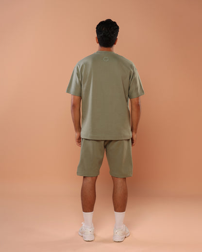 Olive Green Cotton Shorts / Uni-Sex