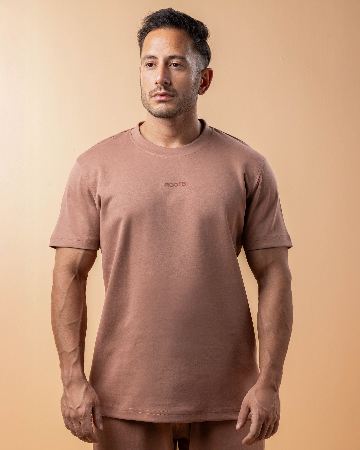 Camel brown regular fit T-shirt