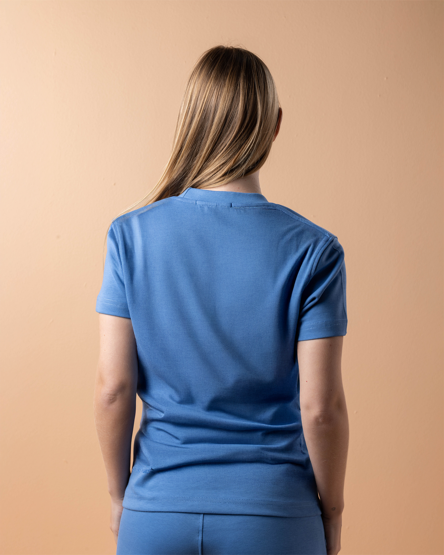 Women Azure blue regular fit T-shirt UK