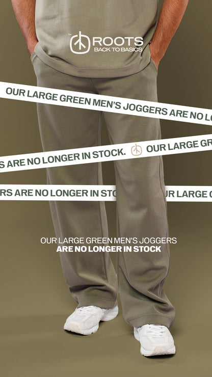 Olive Green Wide Leg Joggers