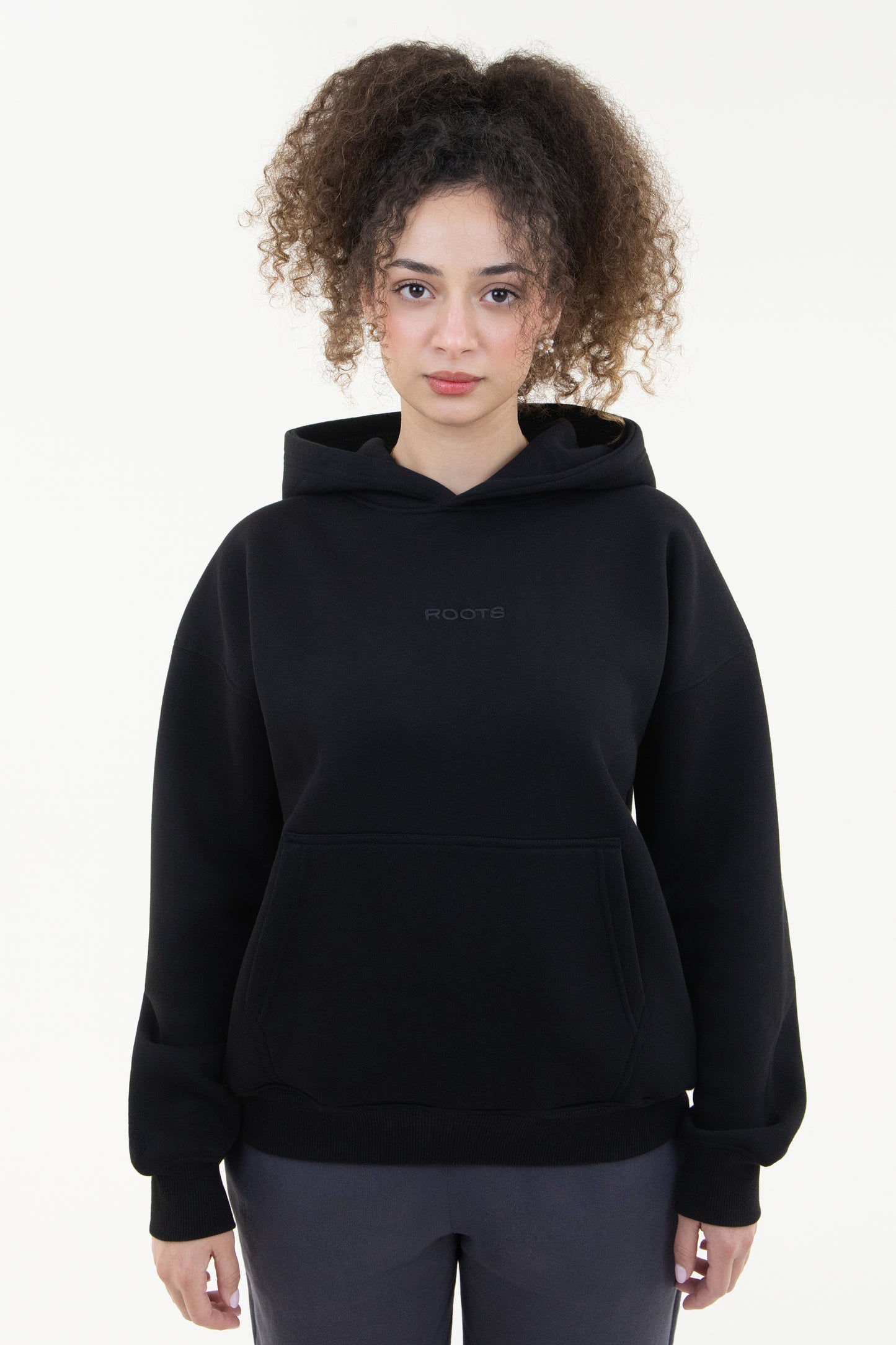 هودي لون أسود داكن