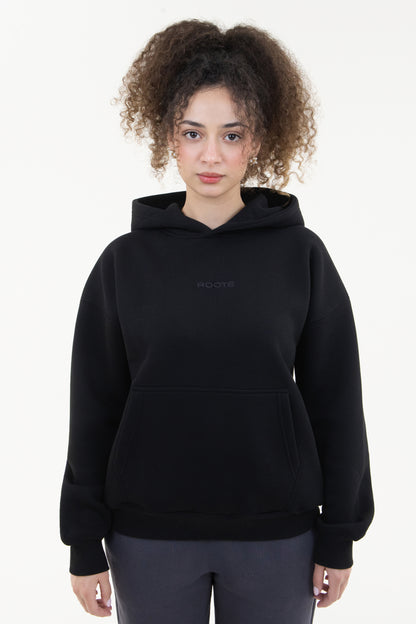 هودي لون أسود داكن