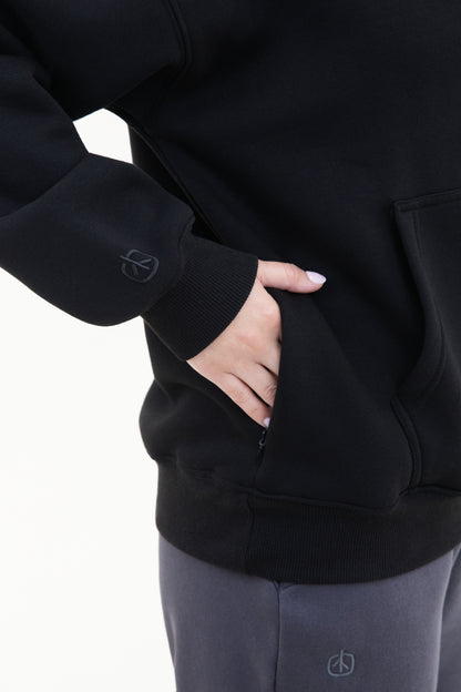 هودي لون أسود داكن