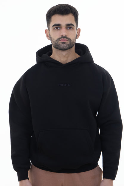 هودي لون أسود داكن