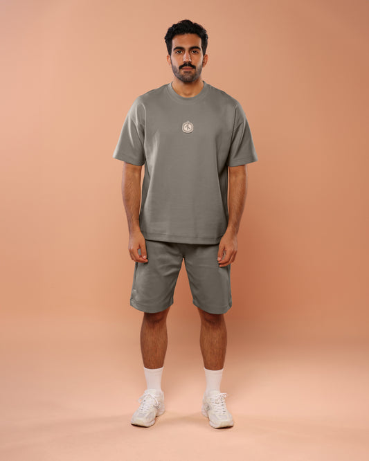Stone Grey Cotton Shorts / Uni-Sex