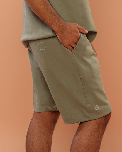 Olive Green Cotton Shorts / Uni-Sex