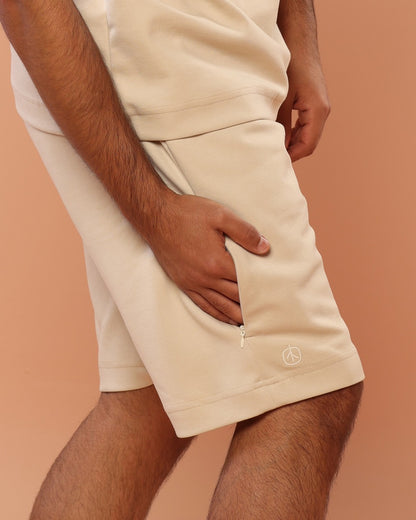 Sand Beige Cotton Shorts / Uni-Sex