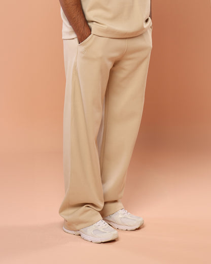 Sand Beige Wide Leg Joggers