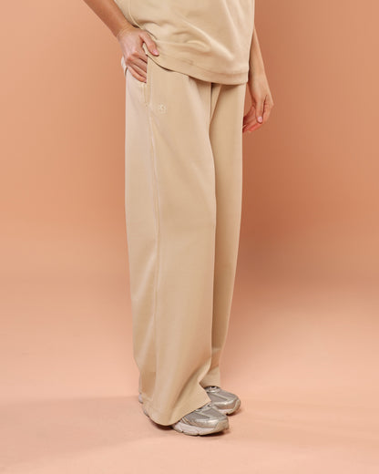 Sand Beige Wide Leg Joggers